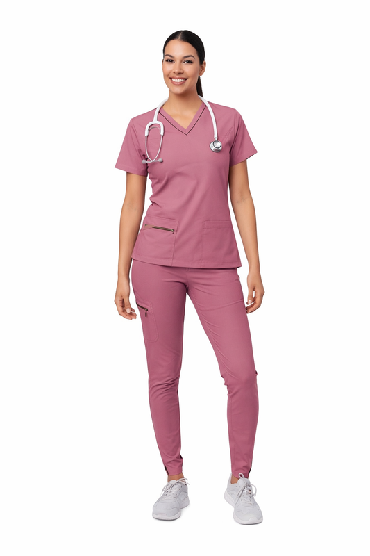 Adar Pro Flawless Plus Women’s Scrub Set  V-Neck Top & Jogger Pant