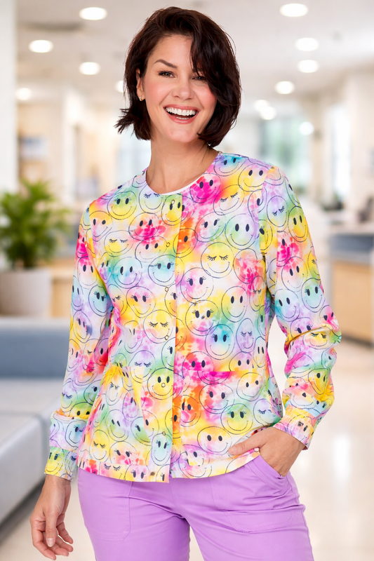Warm-Up Print Jacket – Smiley